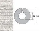 Обвод для труб Идеал 22 мм 253 Ясень серый